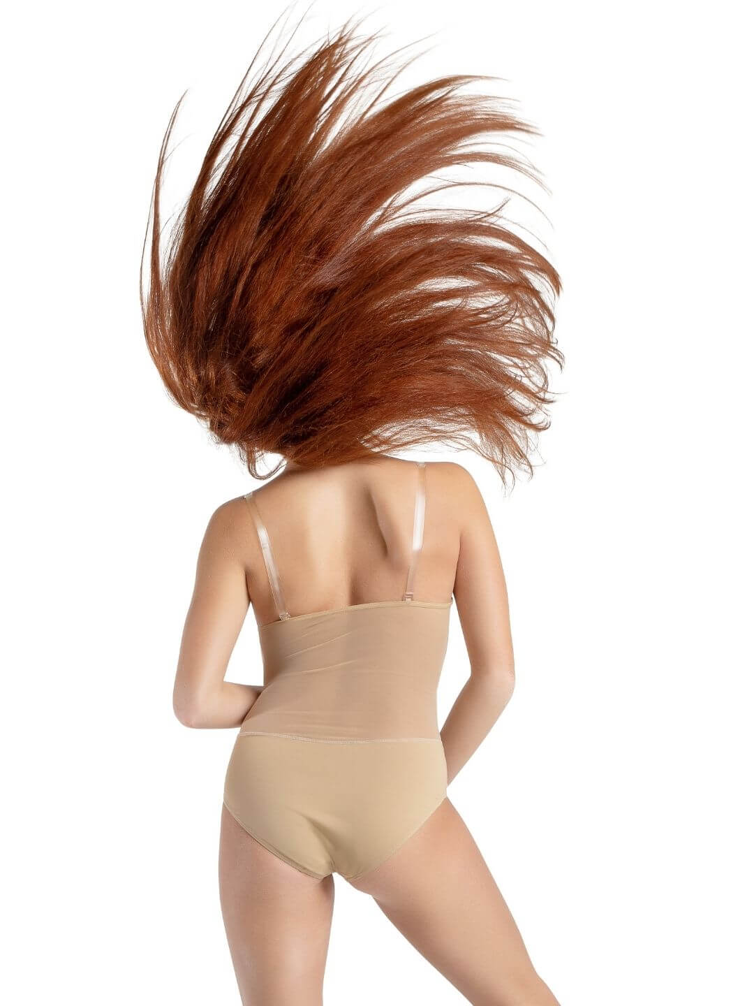 Plunge Neck Mesh Midriff Leotard - Girls