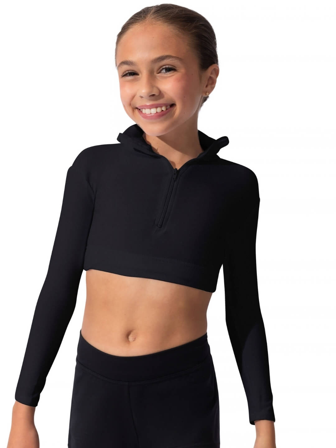 Turtleneck Long Sleeve Top - Girls