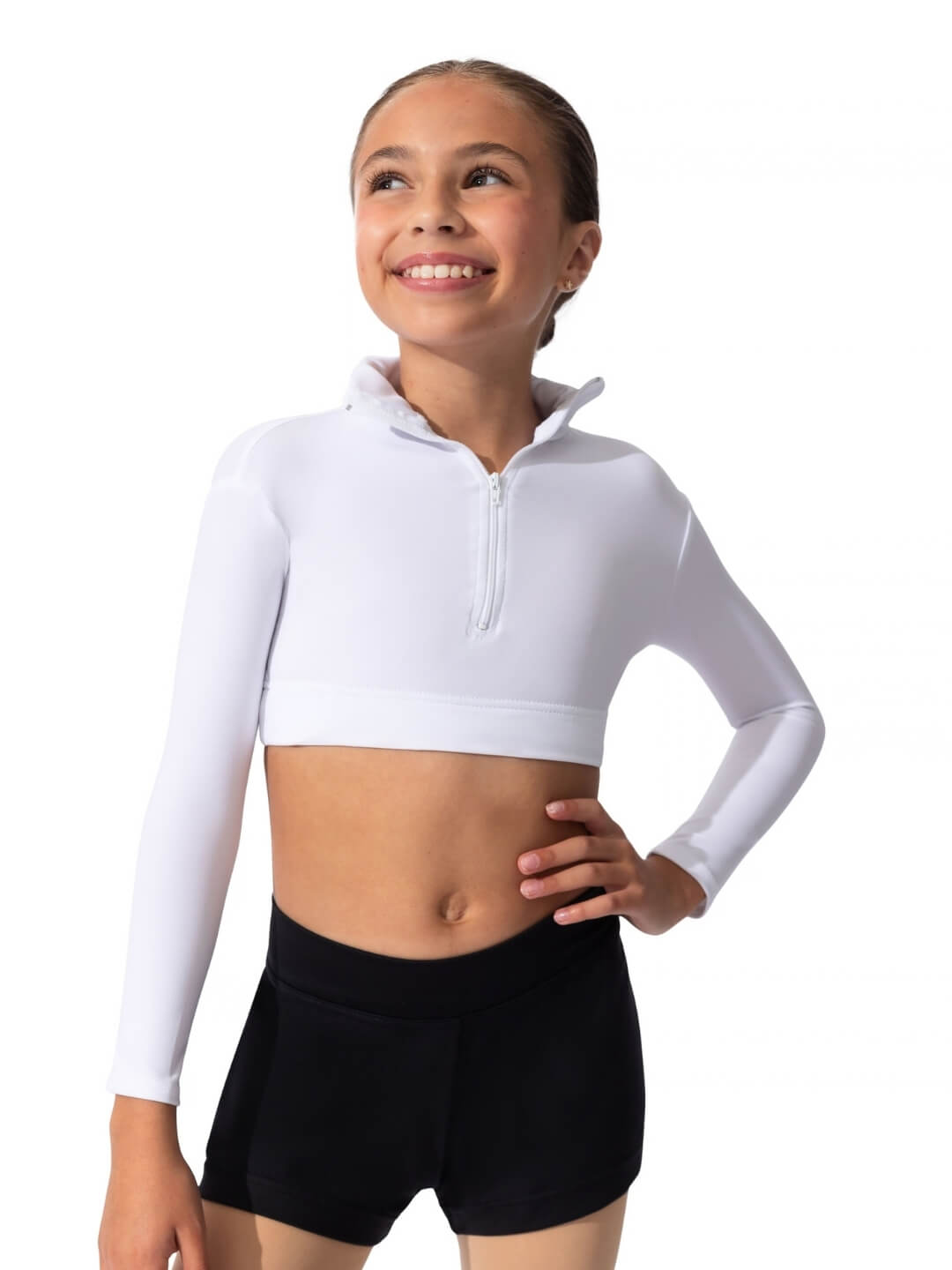 Turtleneck Long Sleeve Top - Girls
