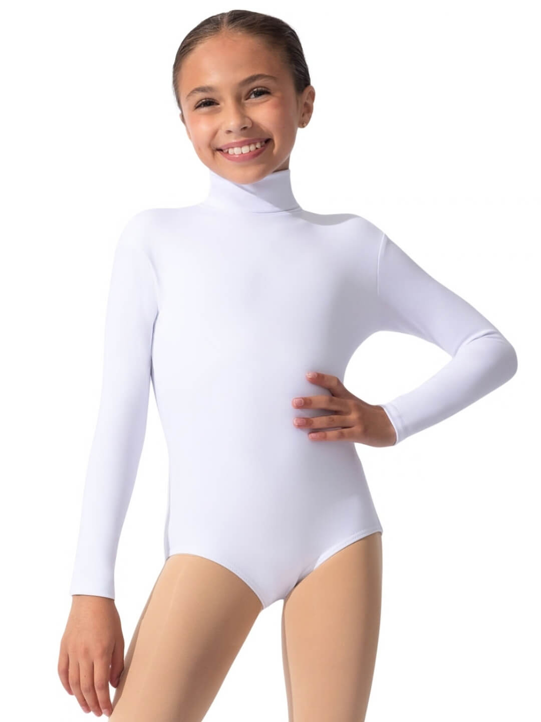 Long Sleeve Turtleneck Leotard w/ Snaps - Girls