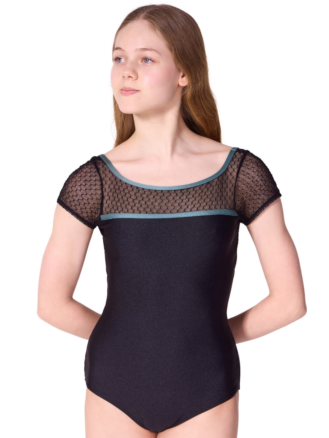 Enchanted Contrast Harmony Short Sleeve Leotard