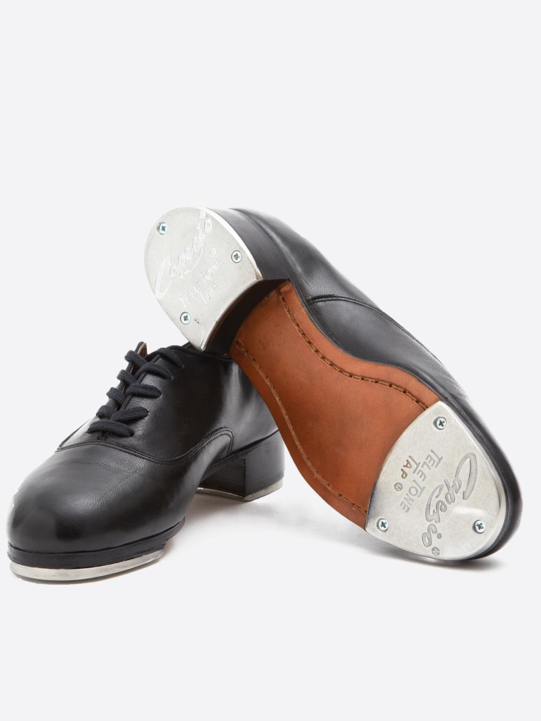 Capezio Character Oxford w Double Build Up and Plates Black K360S