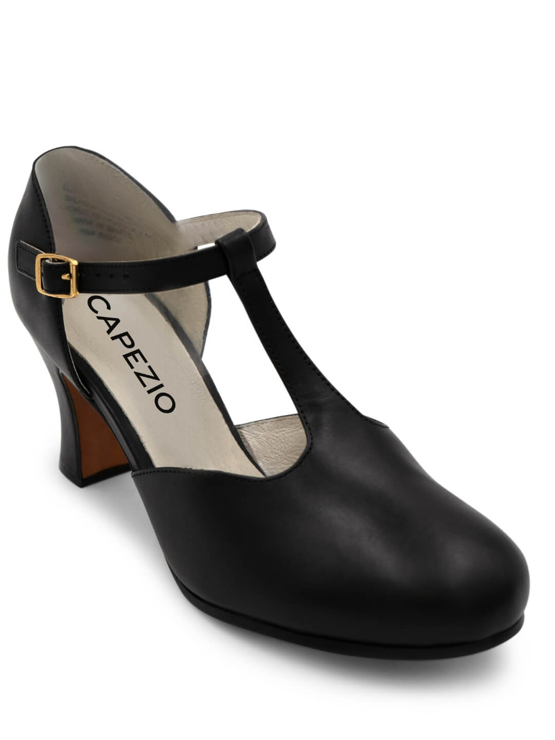 Capezio Closed Toe T-Strap Character Shoe Black CHORUS