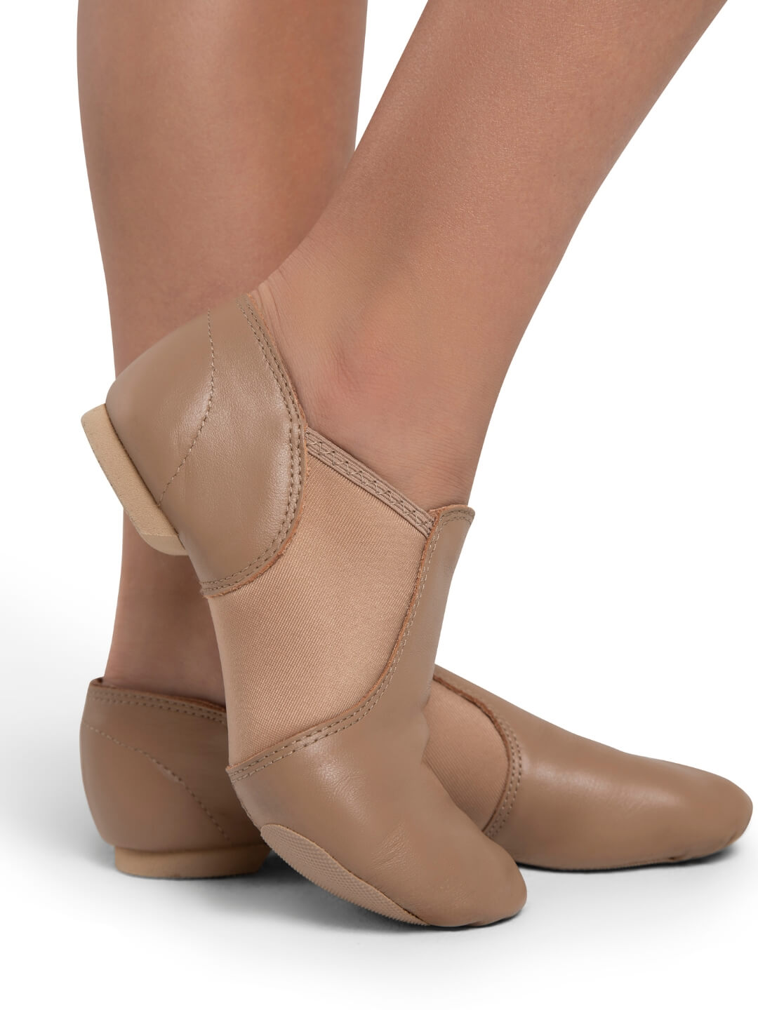 Capezio E Series Slip On Jazz Shoe Caramel Child EJ2C