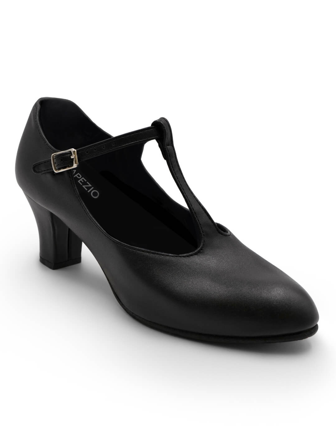 Capezio Jr Footlight T Strap Character Shoe Black 750