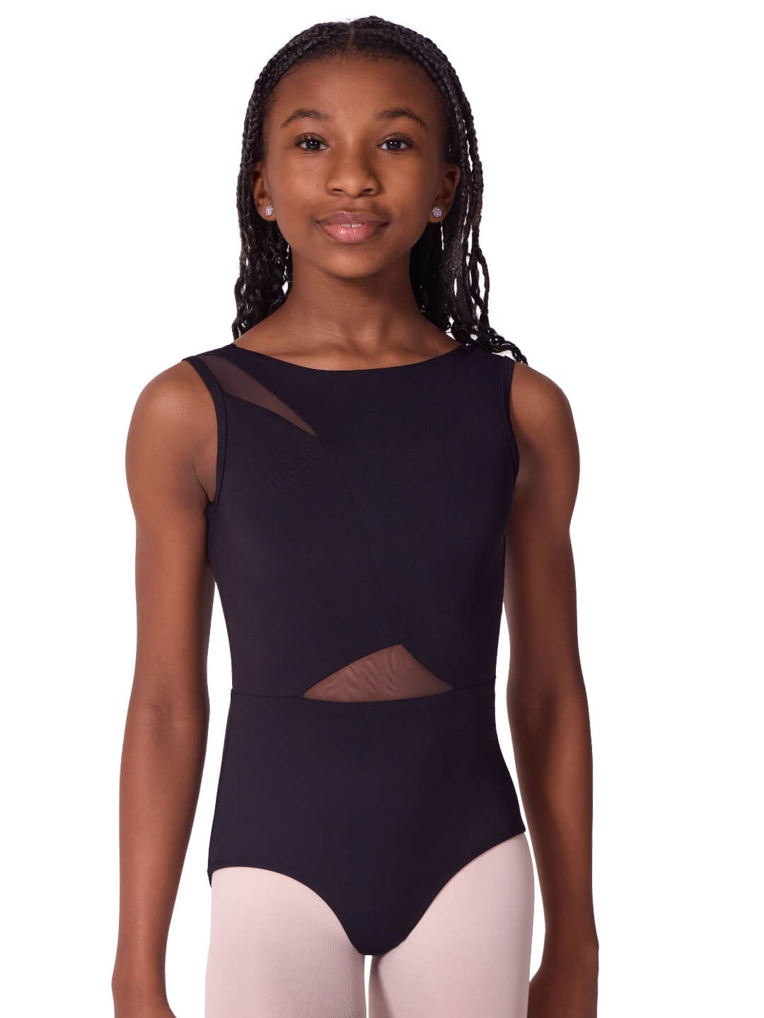 Soft Elegance Asymmetrical Boat Neck Leotard - Tween