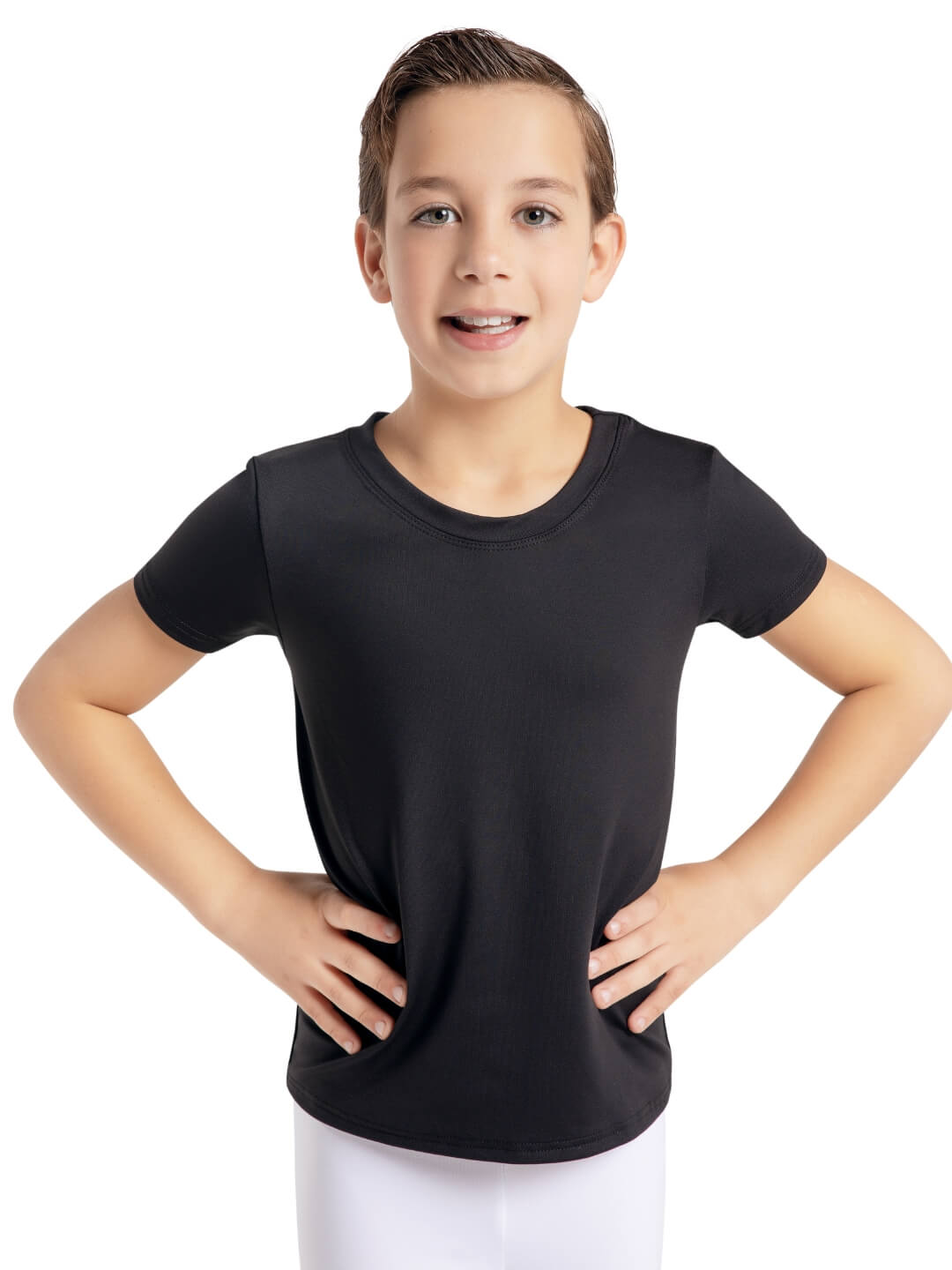 Capezio Studio Collection Crew Neck Tee Boys Black SE1061B