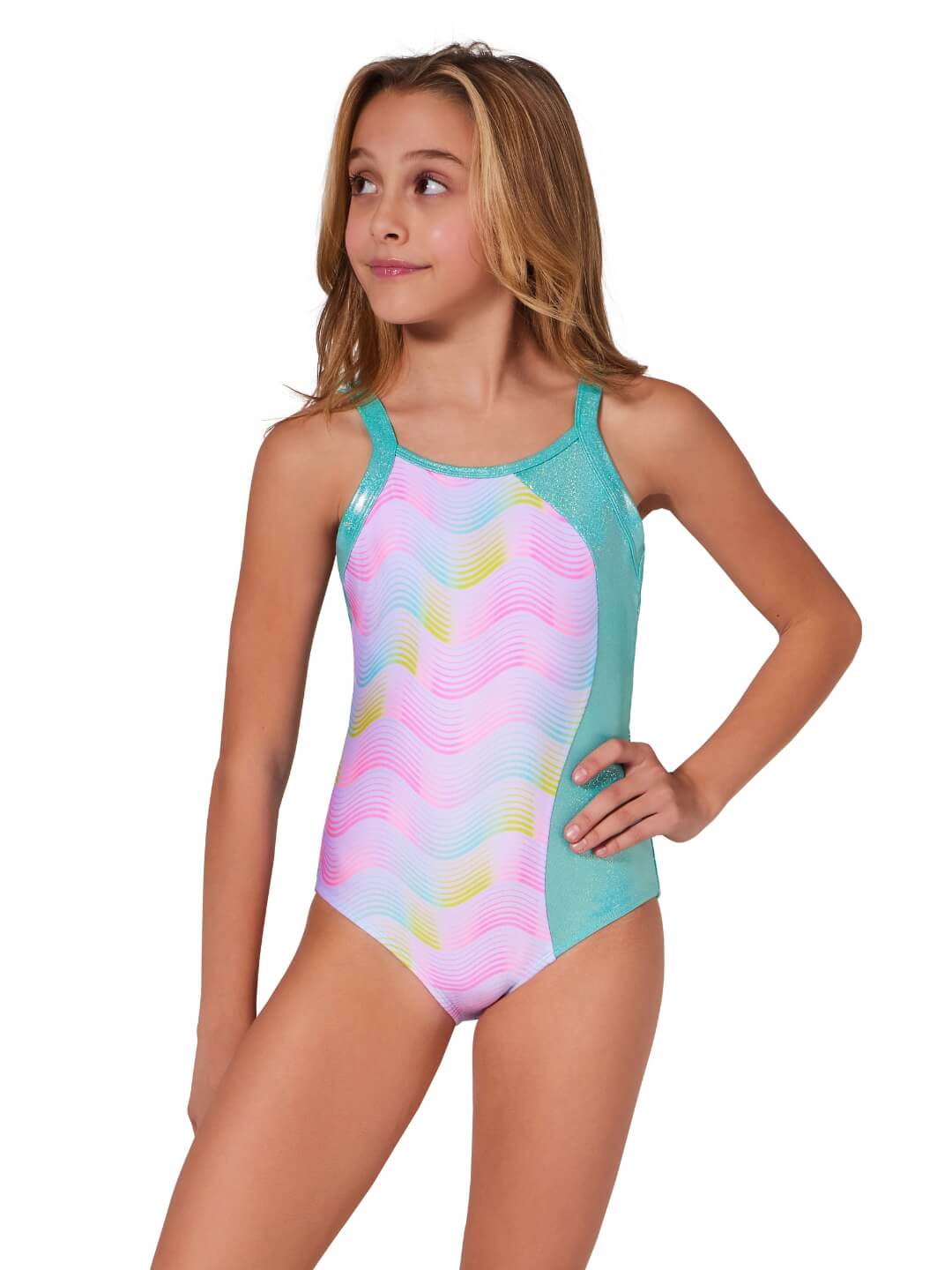 Capezio Sunset Wave Surfrider Leotard - Child Sunset Wave Ocean F12441C