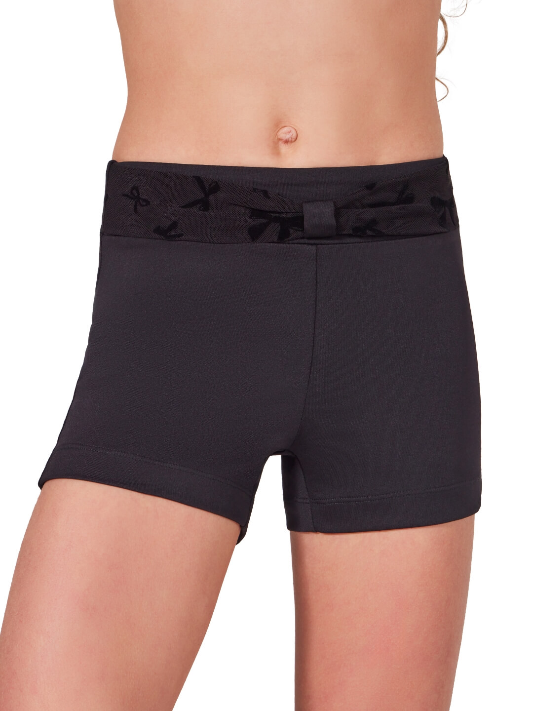 Capezio Take A Bow Curtsy Short - Child Black F12426C